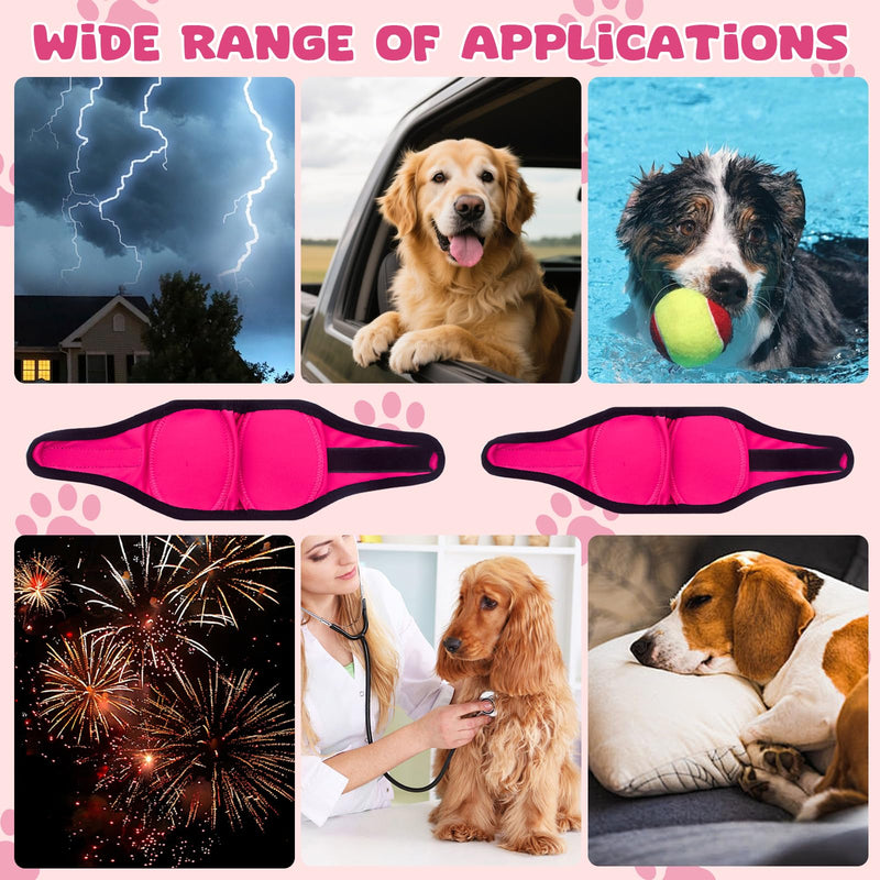 2 Pcs Dog Ear Muffs Noise Protection, No Flap Ear Wraps for Dogs, Dog Ear Covers for Bath, Dog Earmuffs for Beauty Treatment, Fireworks Show