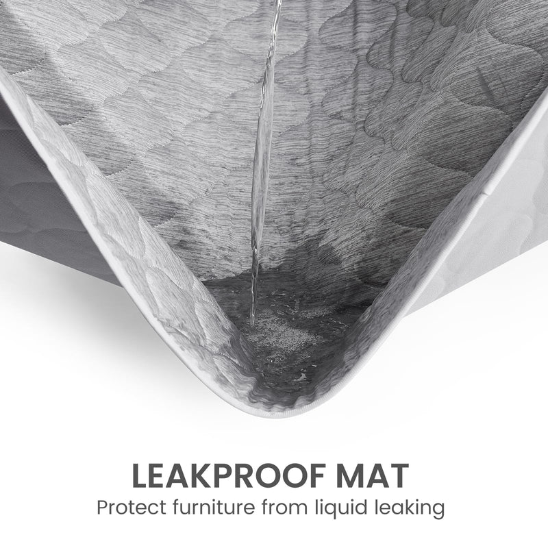 Cozy Bliss Leakproof Cooling Blanket for Small Dogs, Q-Max>0.4, Durable & Washable Dog Cooling Mat for Hot Weather, Soft Pet Throw & Couch Protector for Puppies & Cats, 25x35 Inch, Heather Silver Grey S (25''x35'') - PawsPlanet Australia
