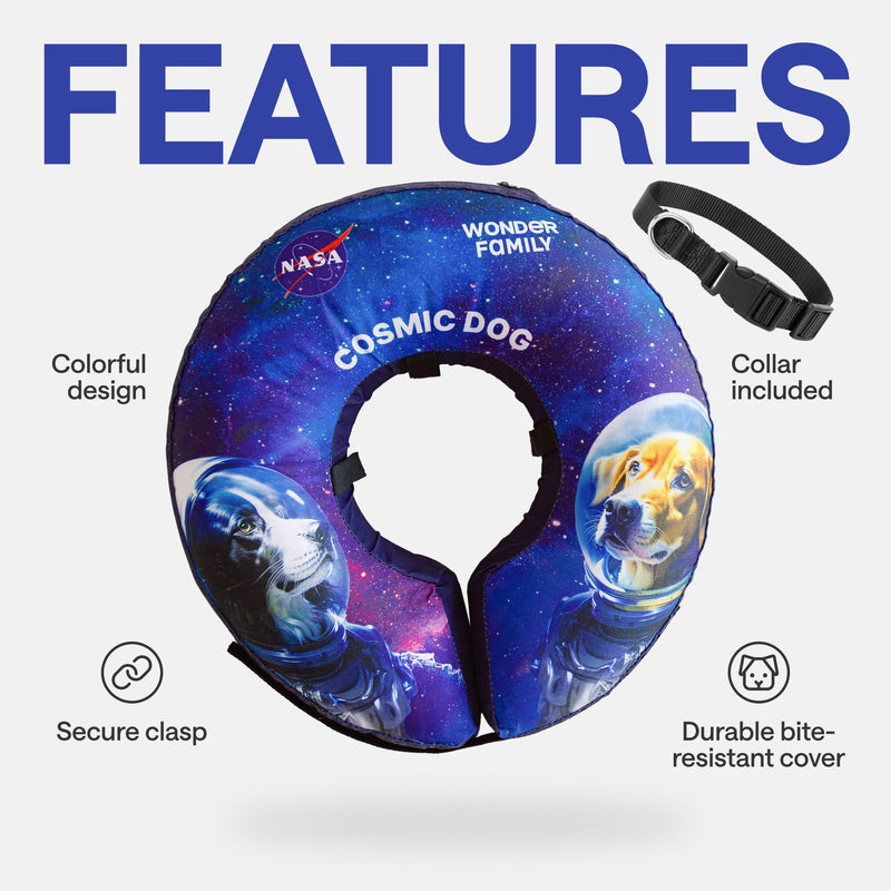 Dog Donut Collar After Surgery - Soft Dog Cone Collar - Inflatable Dog Cone Alternative to Cone of Shame - Dog Pillow Cone for Dogs to Stop Licking - Elizabethan Collar for Dogs - Dog Recovery Collar XL (Neck: 17"-22") - PawsPlanet Australia