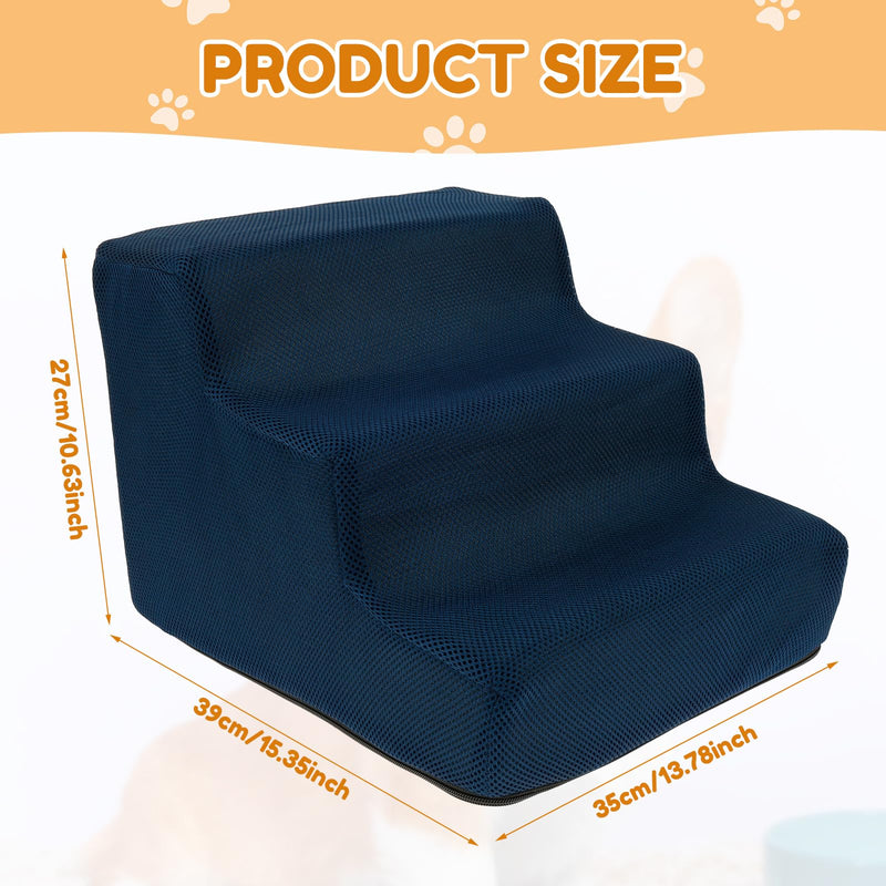 Dog Steps for Sofa Low Bed Couch, Washable Dog Stairs Step, Portable Pet Step Stairs Puppy Ramp Cat Scratching, Practical Puppy Stairs, High Density Foam Portable Pet Bed Couch - PawsPlanet Australia