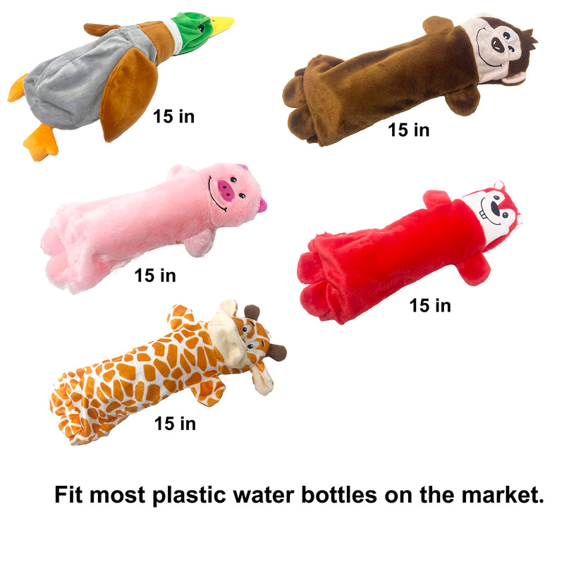 Jalousie 5 Pack No Stuffing Dog Toys Assortment - Holds A Bottle - Dog Toys to Keep Them Busy Assortment Puppy Pet Mutt Dog Toy Dog Toy for Medium Large Dog 5 Pack - w/ Bottle Insert Pouch - PawsPlanet Australia