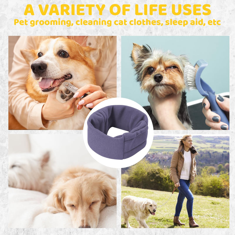 Ear Protection for Dogs, Dog Hearing Protection for Peace and Warmth, Bathing, Drying and Relief of Noise, Earmuffs for Dogs with Adjustable Design, Dark Purple, Size M