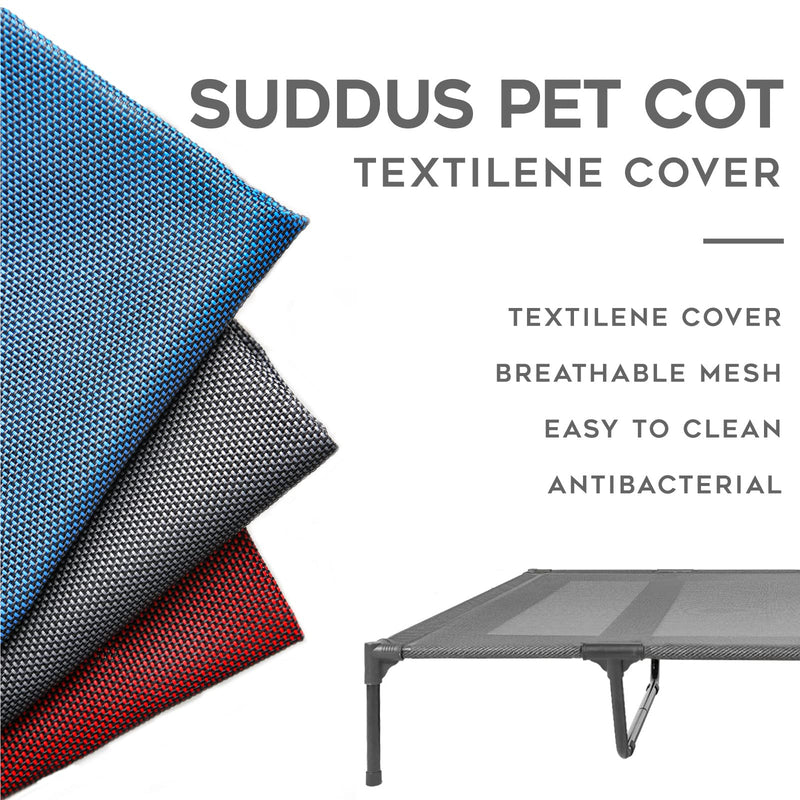 suddus Elevated Dog Bed Replacement Cover, Raised Dog Bed Chew Proof Easy to Clean, Breathable Elevated Pet Bed is Suitable for Indoor and Outdoor Use. Dog Cot are Not Included (XL/Grey) XL Space Grey - PawsPlanet Australia