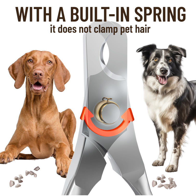 Dog Nail Clippers - All Steel Material, Built-in Spring,Heavy Duty Dog Nail Trimmer Full Metal Razor Sharp Professional for All Dogs Cats with Thick Toena,Dog Nail Trimmers Dog Nail Clippers (Matte) - PawsPlanet Australia