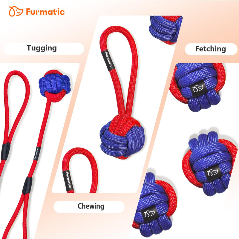 Rope Dog Toys for Small and Medium Dogs | Dog Toys for Aggressive Chewers | Dog Tug of War Toy for Interaction and Teeth Cleaning, Set of 3 Ropes - PawsPlanet Australia