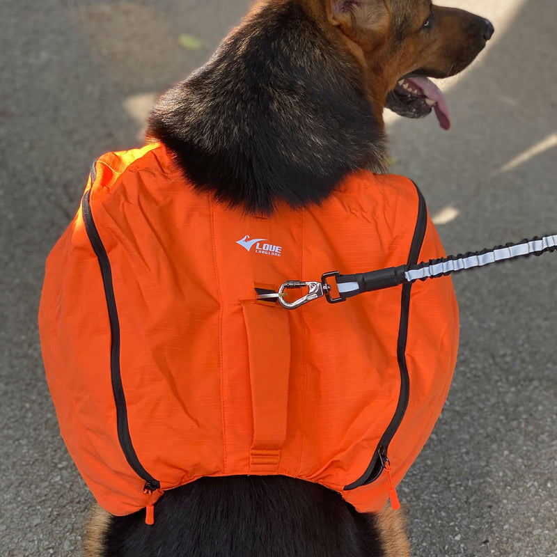 Dog Backpack for Hiking, Multifunctional Dog Day Pack Zippered Travel Dog Saddle Bag Outdoor Hiking Backpack with 2 Capacious Side Pockets for Small Medium Large Dogs Orange XS XS (chest 18-23 inch) - PawsPlanet Australia
