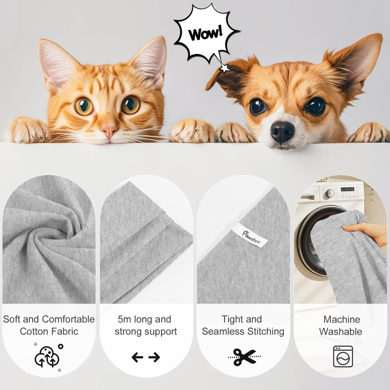 Pawaboo Pet Sling Carrier for Small Dogs and Cats, Hands Free Dog Carriers Sling, Anti-Anxious Soft Cotton Front Facing Cat Carrier Papoose, Puppy Kitten Pouch Reduce Back Neck Pain, Gray - PawsPlanet Australia