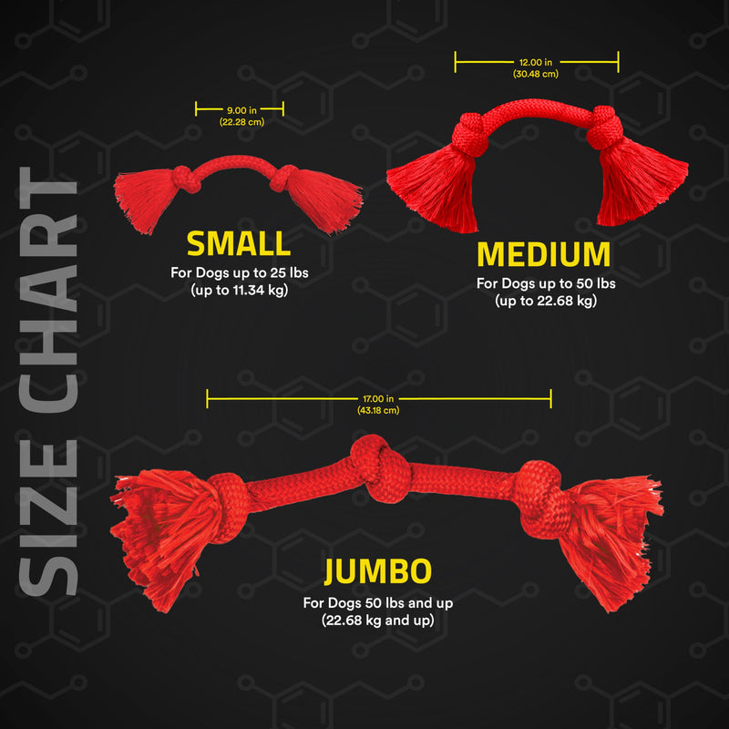 Playology Dri Tech Rope Dog Chew Toy for Large to X-Large Dogs 50lbs & up | Engaging, All-Natural Beef Scented Red Dog Toy for Tough Chewers | Easy to Clean | Interactive and Non-Toxic Jumbo - PawsPlanet Australia