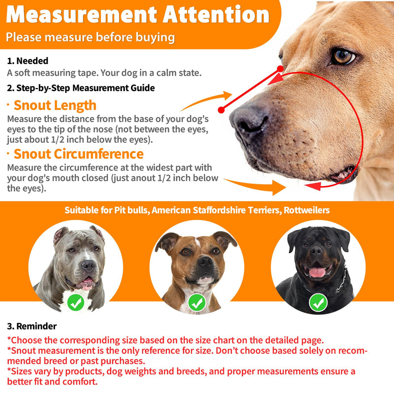 Basket Muzzle(BK-M) & Fabric Muzzle(XL) Set for Pitbull Rottweiler Anti Fighting Chewing - PawsPlanet Australia