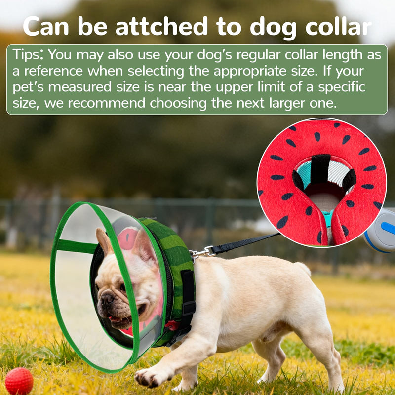 Inflatable Dog Cone Collar with Anti-Licking Clear Shield, Adjustable Elizabethan Collar, Soft Recovery Collar for Dogs, Dog Cones Alternatives for Large Medium Small Dogs & Cats