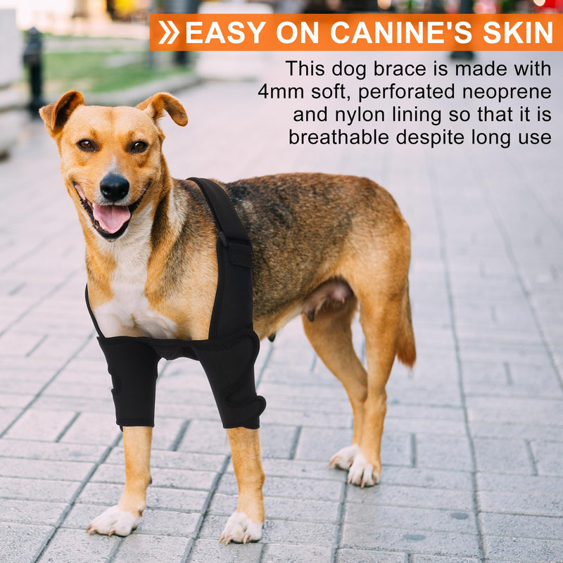 Dog Elbow Protector for Pet Elbow Dysplasia, Shoulder Dislocation - Offers Elbow Support, Helps with Loss of Stability Caused by Arthritis, Prevents Licking and Biting, Dog Front Leg Brace (XL) Both Legs XL
