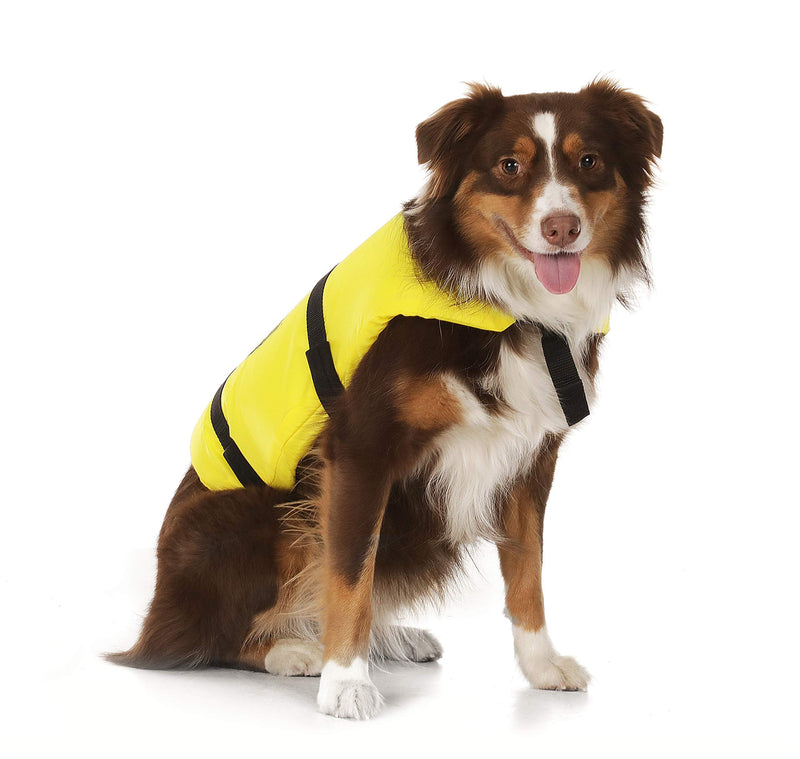Seachoice Dog Life Vest, Adjustable Life Jacket for Dogs, w/Grab Handle, Yellow, Size XS, 7-15 Lbs. - PawsPlanet Australia