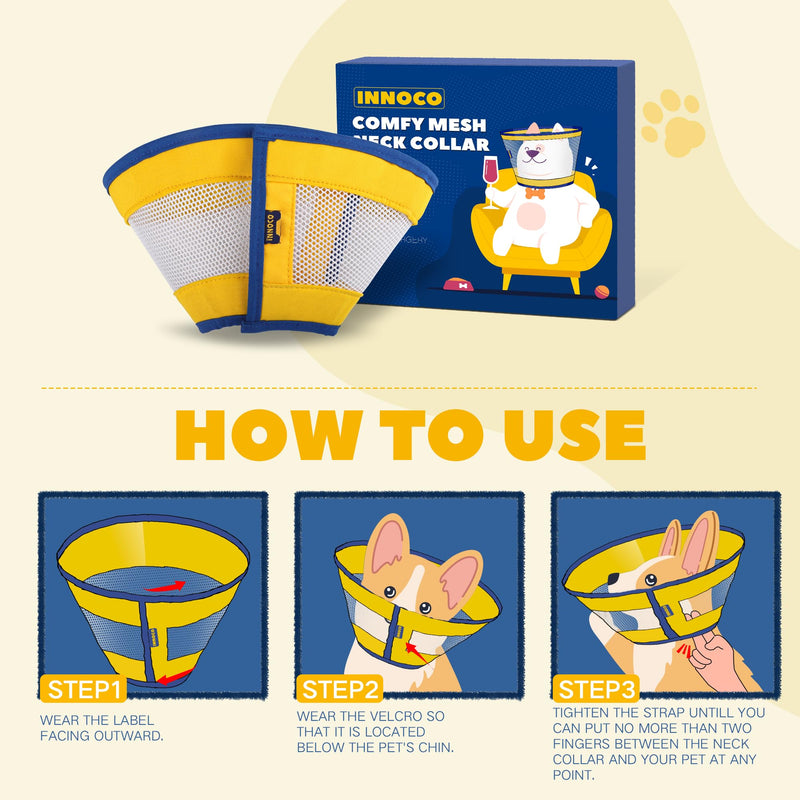 Soft Dog Cone/for Dogs Cone After Surgery Large Medium Dogs Breed Breathable Adjustable Comefortable Dog Cone Surgical Recovery Prevents Licking Biting Scratching, Dog Protector,L - PawsPlanet Australia