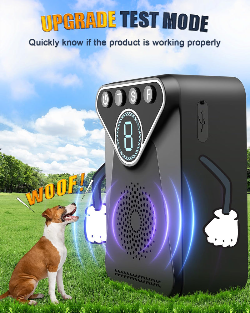 2026 Upgraded Anti Barking Device for Dogs, Ultrasonic Dog Bark Deterrent Device with 9 Modes&33FT Range, Rechargeable Barking Control, Safe&Humane Dog Barking Deterrent Devices Barking Silencer