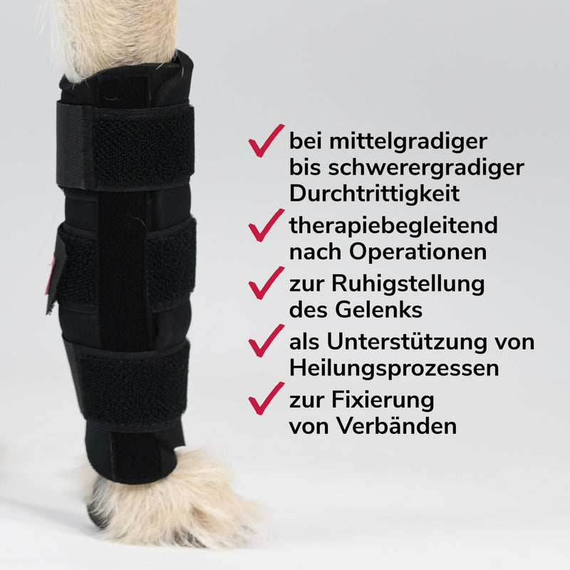 Carpal Joint Bandage Neoprene Low Size L for Dogs and Cats with Splints for Stabilizing Instability, Penetration & Immobilization in Osteoarthritis low L