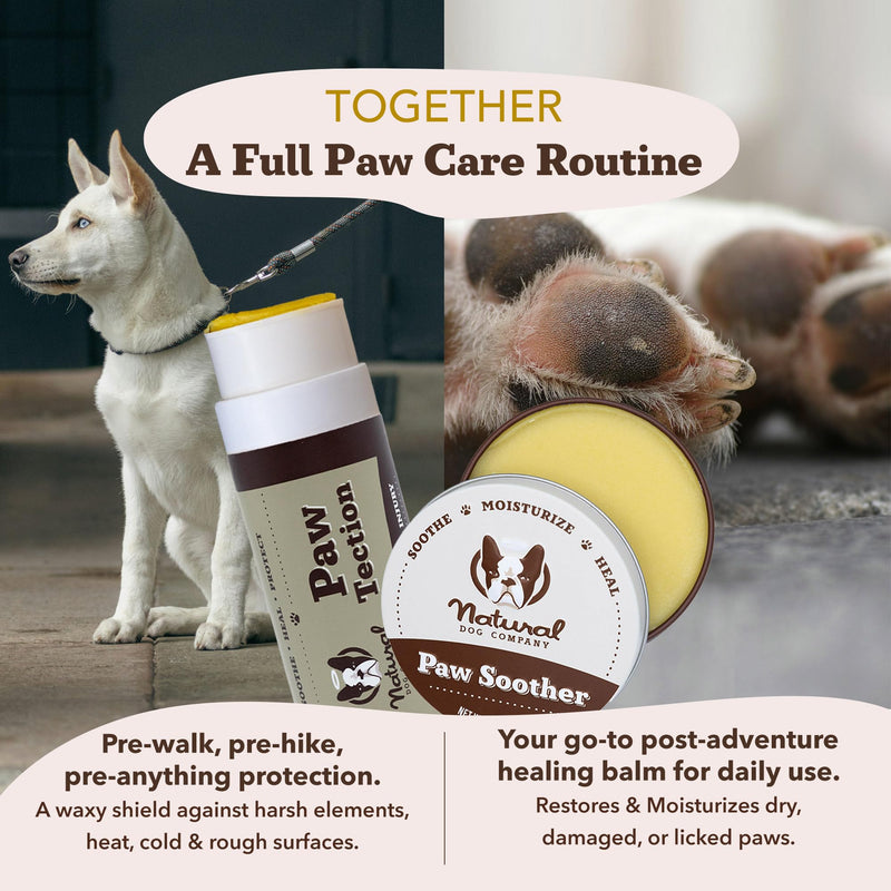 Natural Dog Company Paw Soother Balm & Wax 2 oz Stick – Nourishing Paw Care with Coconut & Hempseed Oils + Calendula – Soothes Dry, Cracked Pads – Lick-Safe & Weather Protective Stick - 2 oz. - PawsPlanet Australia