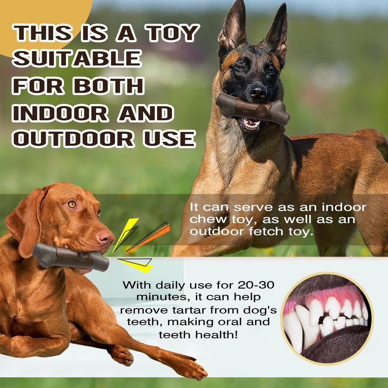 Dog Chew Toy for Aggressive Chewers Tough and Long-Lasting Toy for Large/Medium Dogs - Ideal Chew Toy Great for Teeth Cleaning and Playtime (brown) brown - PawsPlanet Australia