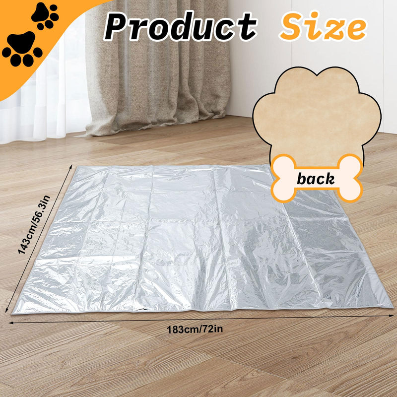 Kigley 1 Pcs Pet Deterrent Mat to Keep Dogs Off Couch, Non-Electric Cat & Dog Deterrent Mat Pain Free Couch Covers to Keep Pets Off Furniture Bed Indoor (72" × 56.3",Khaki) 72" × 56.3" Khaki