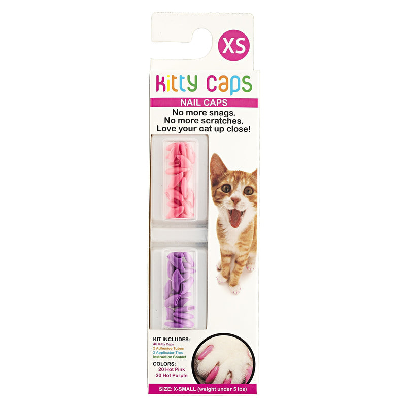 Kitty Caps Nail Caps for Cats | Safe, Stylish & Humane Alternative to Declawing | Covers Cat Claws, Stops Snags and Scratches, Assorted Colors, Small (6-8 lbs) - Pack of 1 Medium (9-13 lbs) 1-Pack - PawsPlanet Australia