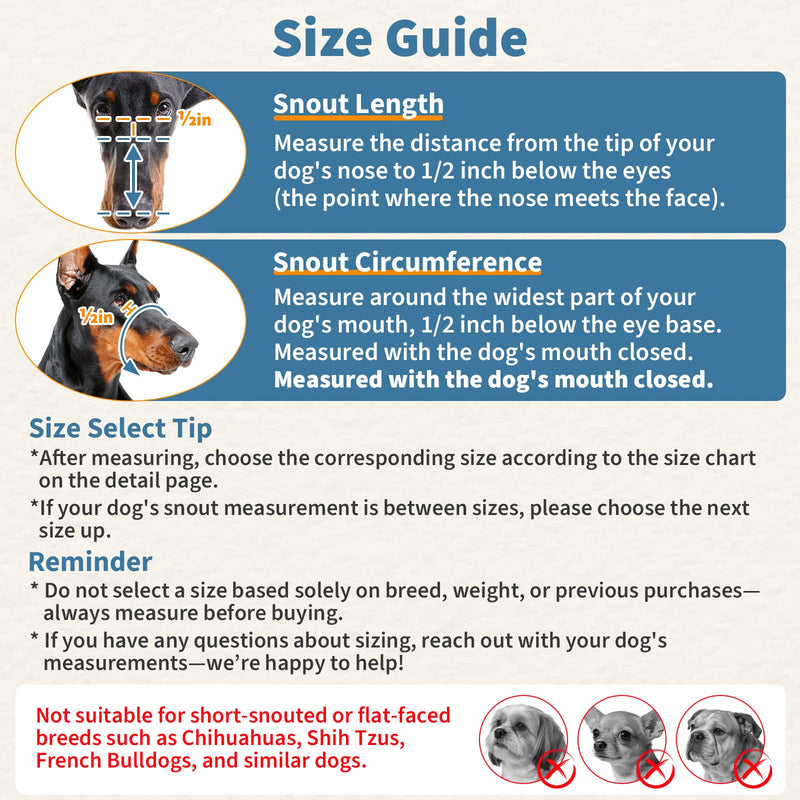 BARKLESS Dog Basket Muzzle for Medium & Large Dogs, Humane Cage Muzzle Prevent Biting Scavenging, Breathable Open Front Mouth Cover with Reflective Strap for Training, Walking Vet Visits (Black, XL) Black - PawsPlanet Australia