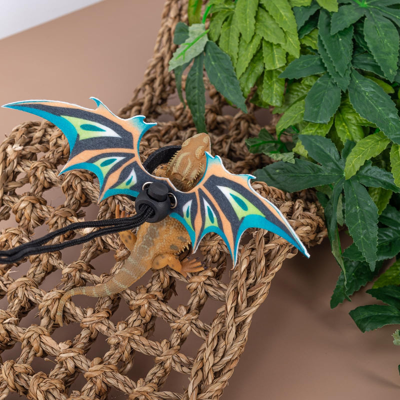 2 Pack Bearded Dragon Lizard Harness Leash Set, Adjustable Reptile Lizard Leashes with Adorable Dinosaur Wing for Geckos, Chameleon, Lizard - PawsPlanet Australia