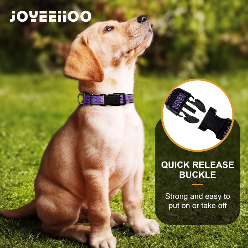 Martingale Dog Collar, Adjustable Nylon Reflective Collar with Buckle No Pull Dog Collar for Small Medium Large Dogs (Purple M) Purple - PawsPlanet Australia