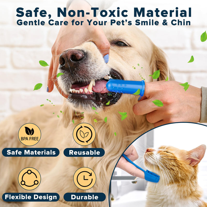 6PCS Pet Grooming Kit for Dogs,Cats and Horses | Dog Washing Gloves | Dog Bath Brush | Dog Bath Gloves | Dog Shampoo Brush | Pet Grooming Gloves | Dog Bath Supplies (Navy Blue) A-Navy Blue - PawsPlanet Australia