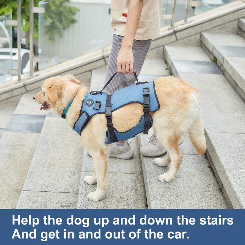 Coodeo Dog Lift Harness, Full Body Support & Recovery Sling, Pet Rehabilitation Lifts Vest Adjustable Breathable Straps for Old, Disabled, Joint Injuries, Arthritis, Paralysis Dogs Walk XLarge - PawsPlanet Australia