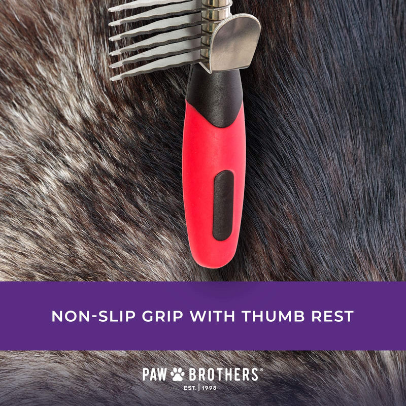 RYAN'S PET SUPPLIES Paw Brothers 6-Blade Mini Dematting Tool for Dog Grooming, Professional Grade, Stainless Steel Blades, Comfort Grip, Gentle on Skin - PawsPlanet Australia