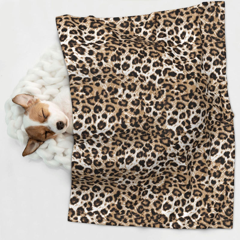 Pet Blanket,Warming Ultra Soft Warming Mat for Indoor Pet Beds & Furniture Reversible Blanket Machine Washable 27.6 * 19.7Inch,Leopard Print Leopard Print - PawsPlanet Australia