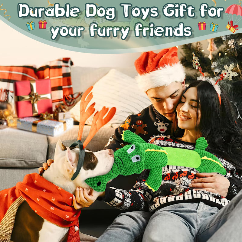 Dog Toys for Large Dogs: Squeaky Dog Toys - Plush Dog Chew Toys - Tough Tug of War Dog Toys - Interactive Puppy Toys for Small,Medium,Large Breed crocodiles - PawsPlanet Australia