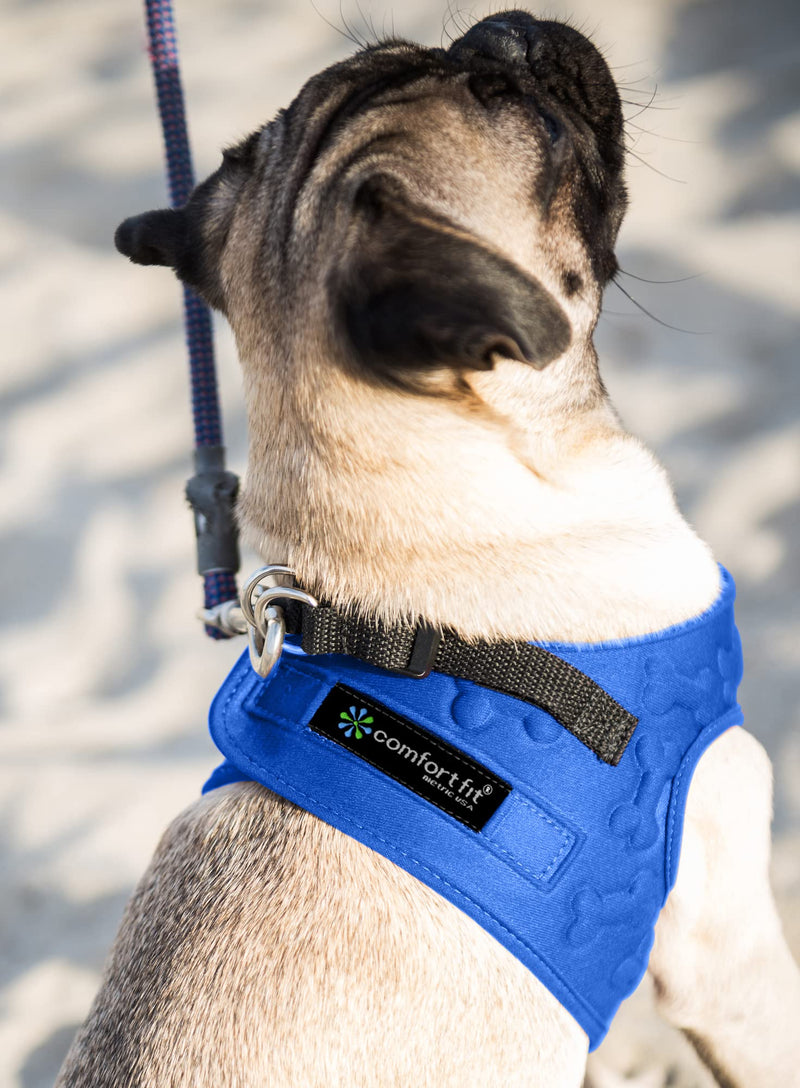 Comfort Fit Step in Dog Vest Harness Easy to Put on Take Off Adjustable Soft Padded Puppy Harness Vest for Small and Medium Dogs (Small, Blue) S (Chest 13"-17")
