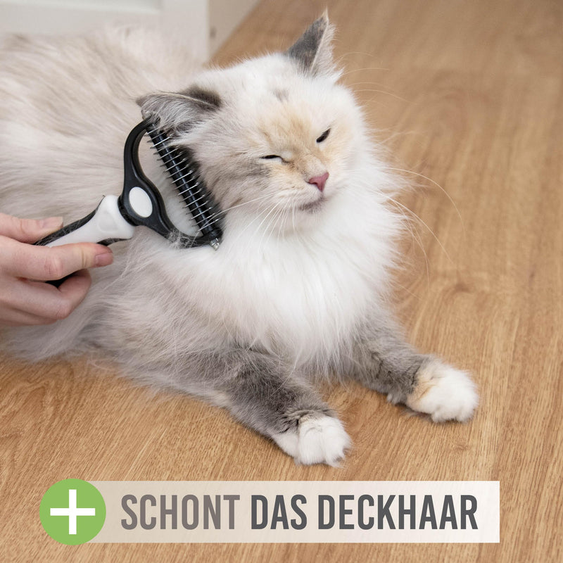 Undercoat Brush for Dogs and Cats, Gently Loosens Matted Dog Fur and Cat Fur White - PawsPlanet Australia