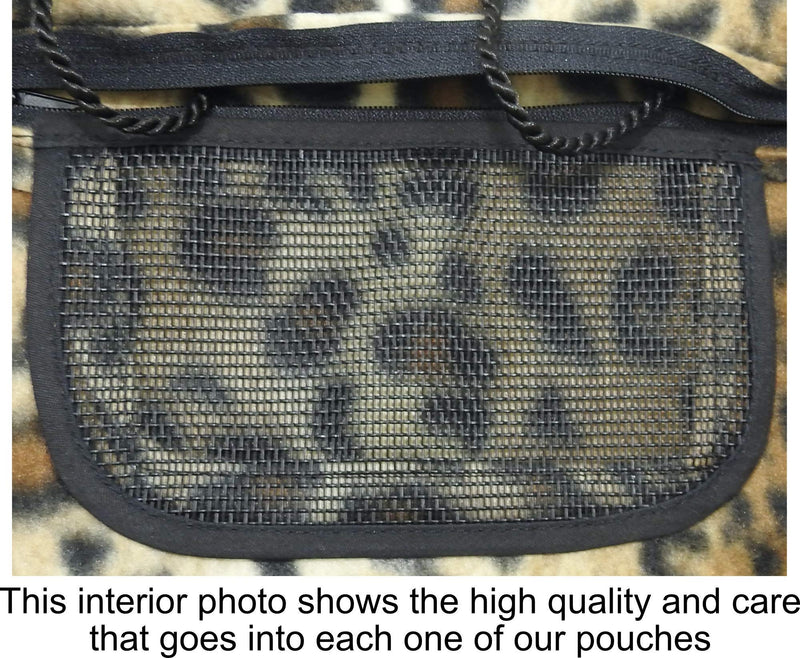 Bonding Carrier Pouch - Premium Bonding Pouch for Sugar Gliders & Other Small Pets - Durable Cozy Fleece Material, Mesh Screen, Silk Rope, and Zipper, Pet Sleeping Bag, Jaguar