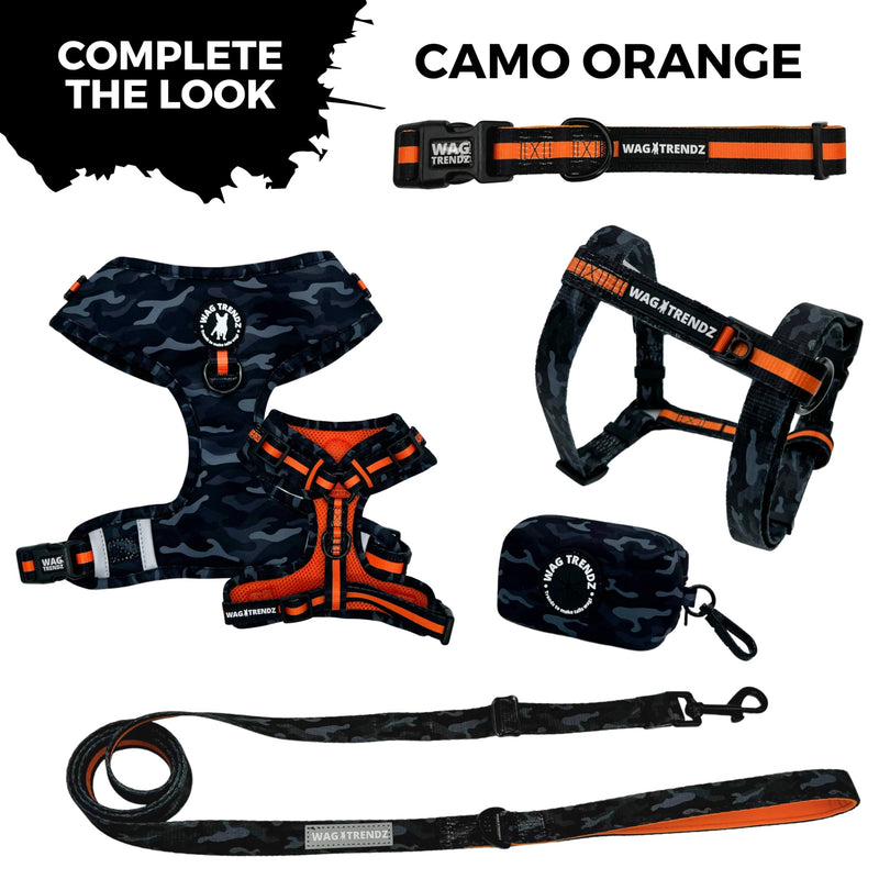 Adjustable Dog Leash | Camo Chic (SH?k) Orange | M Camo Chic | Orange Medium - PawsPlanet Australia