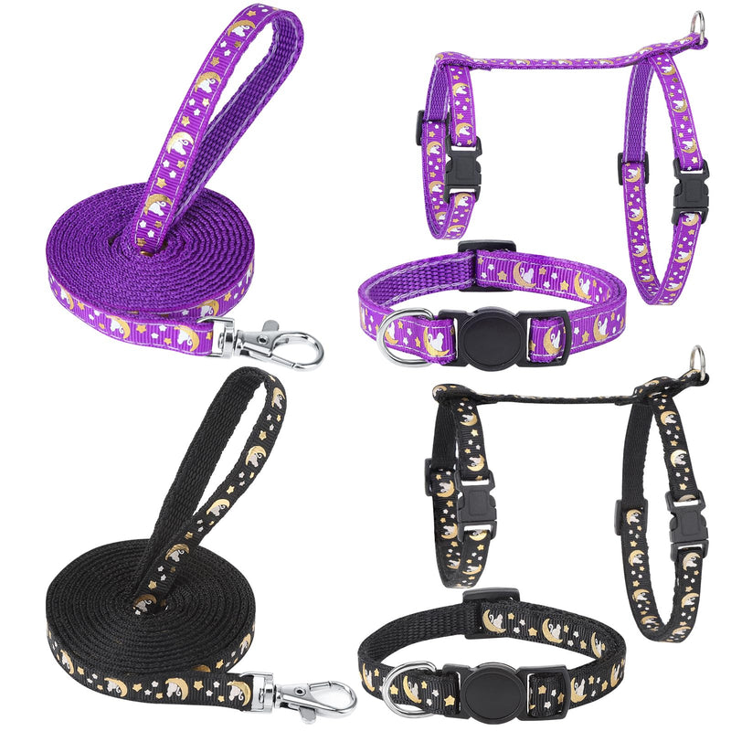 2 Pack Cat Harness and Leash Set Cat Harness Escape Proof for Walking Adjustable Kitten Harness Cat Collars for Small Medium Cats - PawsPlanet Australia