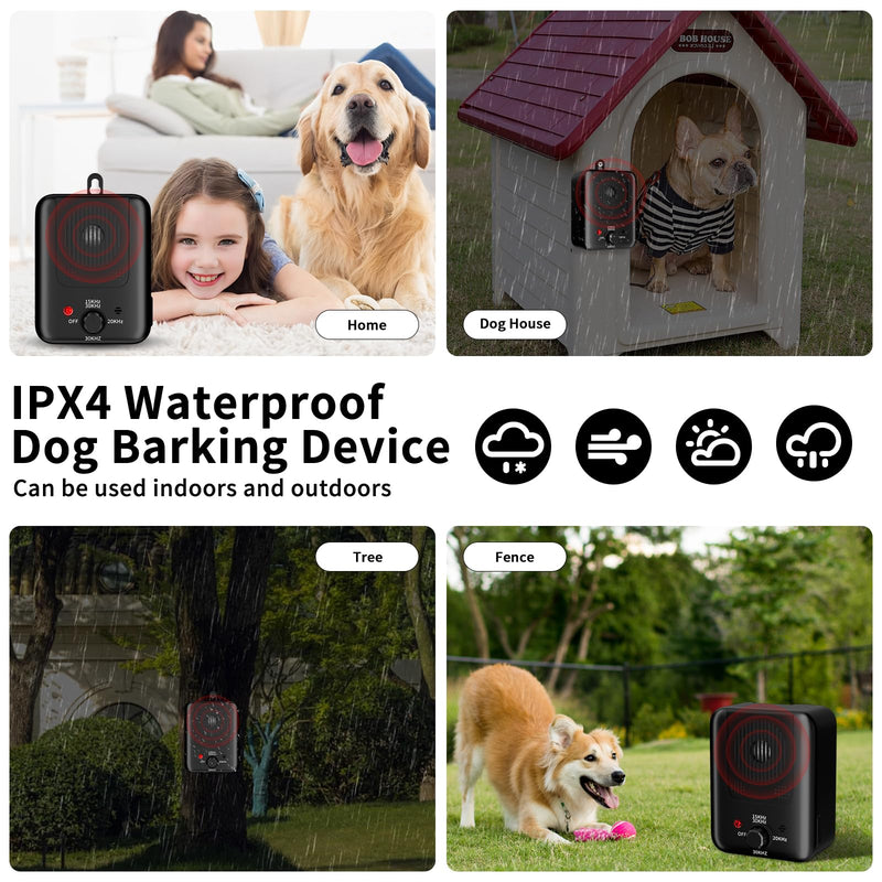 Anti Barking Device for Dogs - 50FT Dog Barking Deterrent Device - 3 Modes Ultrasonic Stop Dog Barking - Rechargeable Bark Stopper Indoor - PawsPlanet Australia