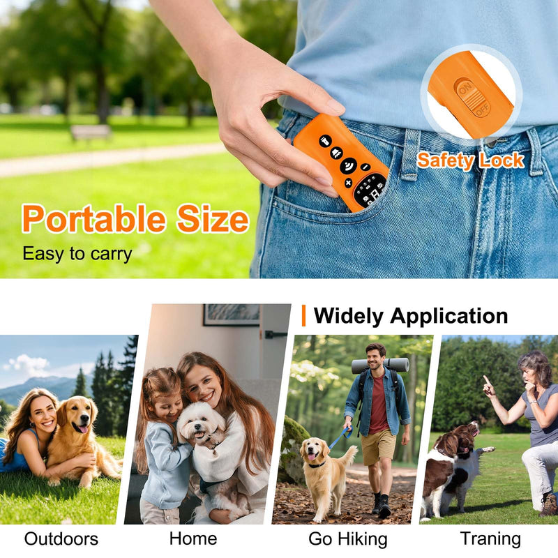 OSA Dog Bark Deterrent Device, 3X Anti Barking Device for Dogs,Variable Frequency Pet Behavior Corrector with 10 Level Ultra Sound, Anti-Bark Flashlight,Dog Barking Deterrent Devices