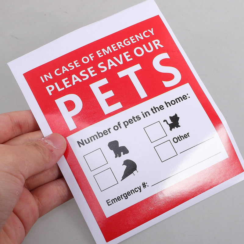 PRETYZOOM Rescue Stickers for Your Pet - Self-Adhesive - 10 Red - Easy to Use and Protects in Emergency Situations for Home Pets
