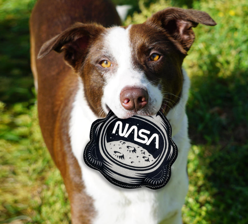 Pets First NASA Helmet Tough Dog Toy, Space Helmet Toy for Dogs and Cats, with NASA Logo and Design Helmet Tough Toy - PawsPlanet Australia
