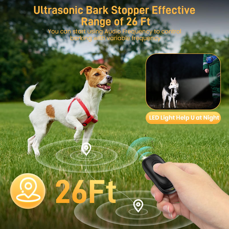 Anti Barking Device,26FT Dog Barking Control Devices,Portable Dog Barking Deterrent Devices,Handheld No Bark Dog Barking Control Device,Dog Behaviour Corrector IPX2 Waterproof Indoor & Outdoor Use Black Mint Green - PawsPlanet Australia