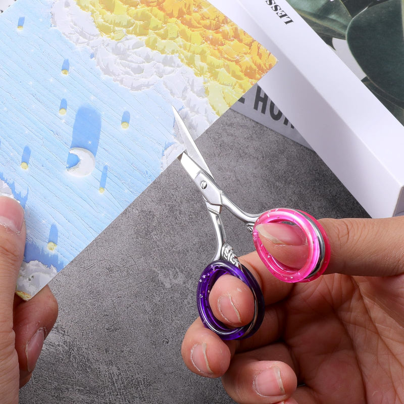 16 Pcs Silicone Scissors Finger Rings, Thumb Insert Finger Protection Ring for Pet Grooming Scissors Accessories, Barber Grips for Dog Hair Cutting - PawsPlanet Australia
