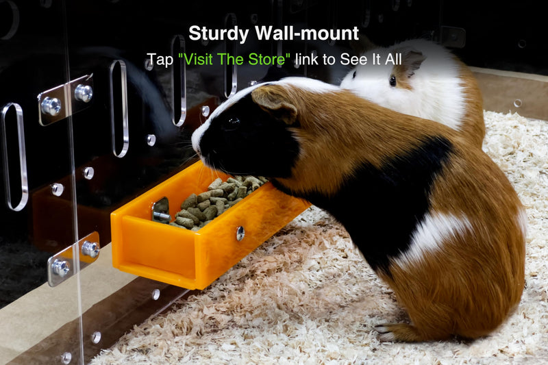 GuineaLoft™ Food Feeder Yellow - Say Goodbye to Traditional Bowls! Ultimate Feeder for Small Pets Like Guinea Pigs, Rabbits and Chinchillas. Designed & Made by Seasoned Owners - GuineaLoft Exclusive - PawsPlanet Australia