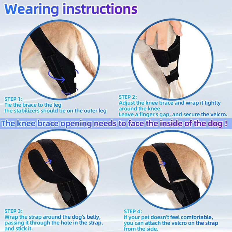Medium Dog Knee Brace for Torn Acl Hind Leg for Support with Cruciate Ligament Injury, Better Recovery with Dog Leg Braces for Back Leg,Adjustable Dog Acl Brace Hind Leg Braces for Back Leg Medium - PawsPlanet Australia