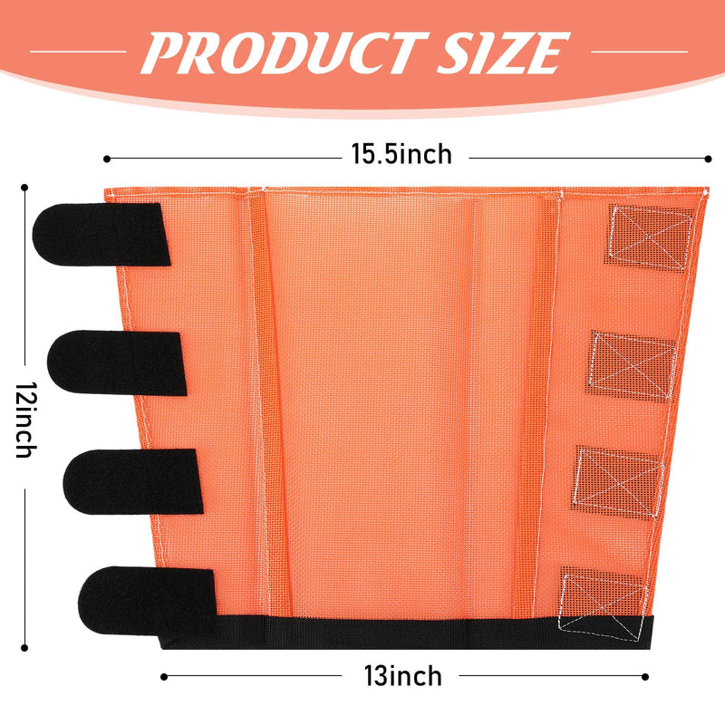 Set of 8 Mesh Fly Boots for Horse Breathable Mesh Horse Boots Protective Loose Wraps Adjustable for Preventing Legs Reduces Flies and Mosquitoes Bites(Orange, Pink,Yearling) Yearling Orange, Pink - PawsPlanet Australia