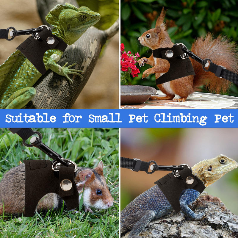 3 Pack Bearded Dragon Harness and Leash, Adjustable Bearded Dragon Leash and Harness Set with Traction Rope Bearded Dragons Clothes for Lizards and Other Small Reptiles (3 Sizes) - PawsPlanet Australia