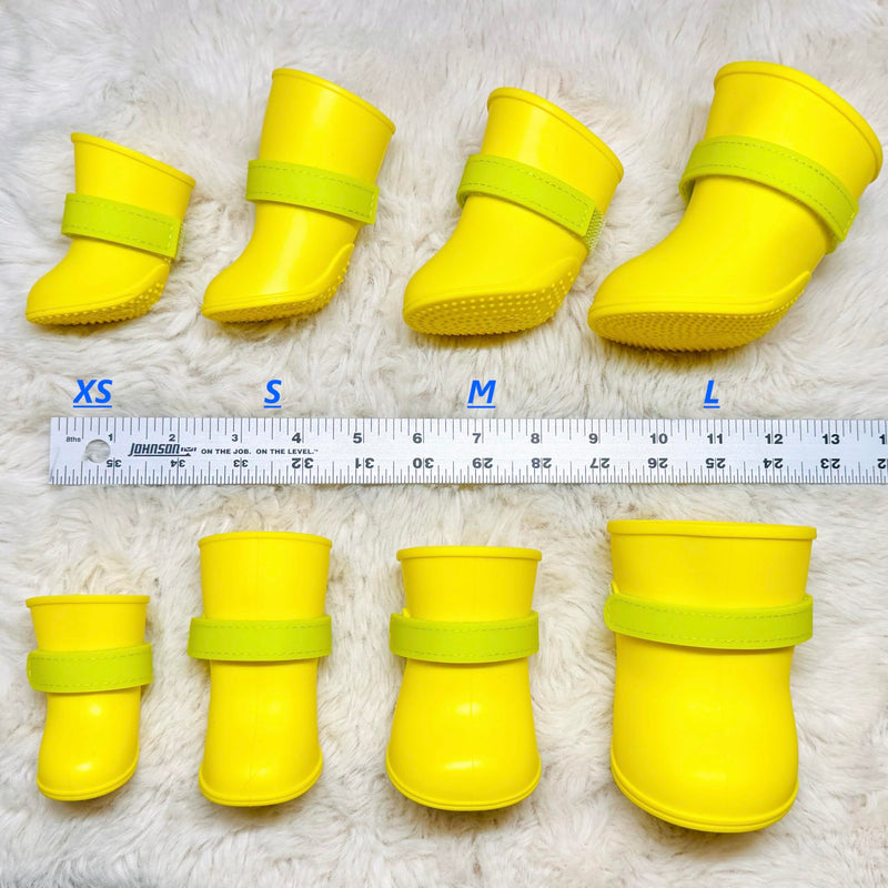 Ultra Soft Waterproof & Dirt-Resistant Yellow Dog Boots by Quality Life Hack (Plus One Free) - Size Large