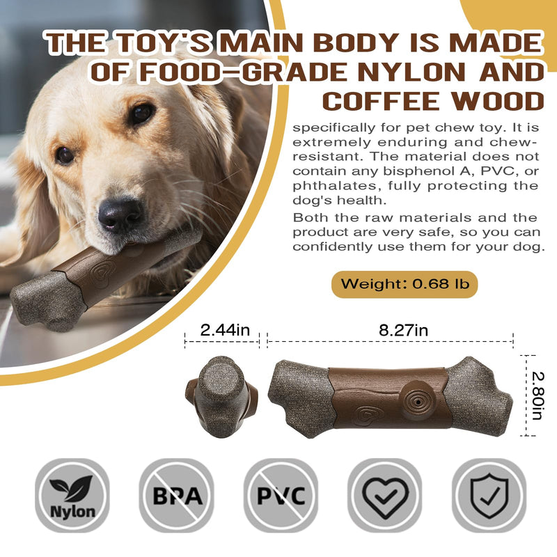 Dog Chew Toy for Aggressive Chewers Tough and Long-Lasting Toy for Large/Medium Dogs - Ideal Chew Toy Great for Teeth Cleaning and Playtime (brown) brown - PawsPlanet Australia