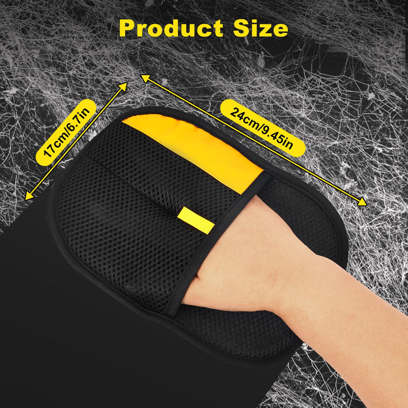 Pet Hair Removal Gloves for Cats & Dogs, Reusable Electrostatic Pet Grooming Gloves, Efficient Hair Remover Tools for Couch, Car Seat, Furniture, Carpet & Bedding (2 Pcs) - PawsPlanet Australia