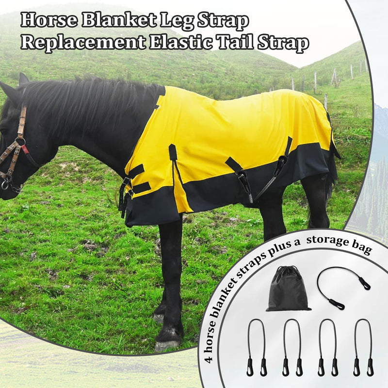 5 Pack Horse Blanket Straps Adjustable Elastic Tail Strap, Stretch Horse Rug Tail Strap with Double Ended Clips - PawsPlanet Australia